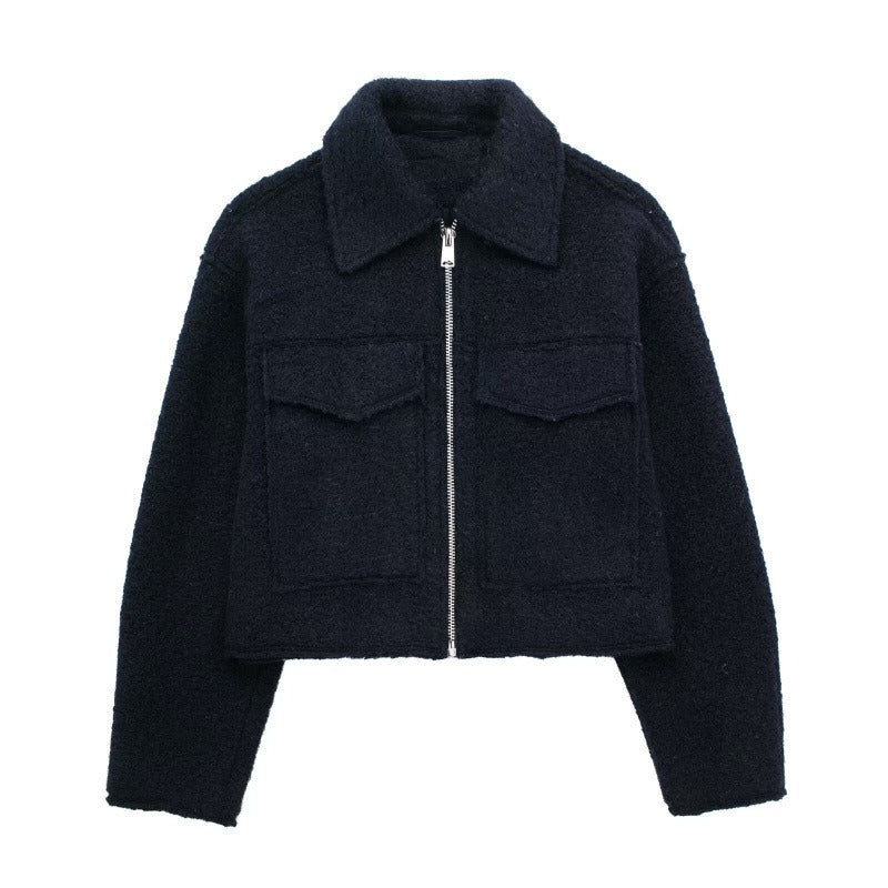 Sara™|Boucle Jackets with zipper
